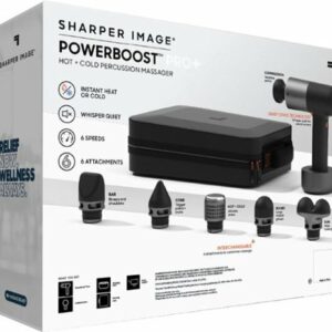 Sharper Image - Powerboost Pro+ Hot and Cold Percussion Massager - Black