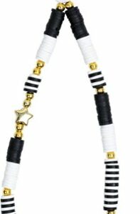 MOXYO - Beaded Phone Charm strap - Black & White