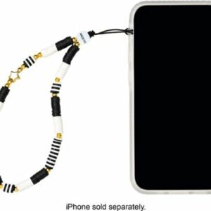 MOXYO - Beaded Phone Charm strap - Black & White