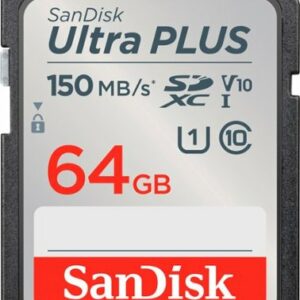 SanDisk - Ultra PLUS 64GB SDXC UHS-I Memory Card