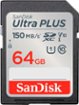 SanDisk - Ultra PLUS 64GB SDXC UHS-I Memory Card