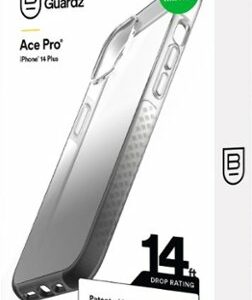 BodyGuardz - Ace Pro Gravity Case for iPhone 14 Plus - Black/White