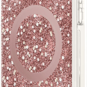 kate spade new york - Protective Hardshell Magsafe Case for iPhone 14 Plus - Chunky Glitter Rose Gold