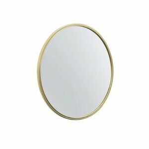 Walker Edison - Modern Minimalist Round Wall Mirror - Gold