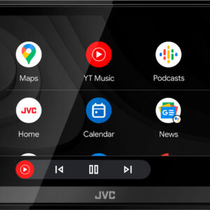 JVC - 6.8" Android Auto and Apple CarPlay Bluetooth Digital Media Receiver - Black