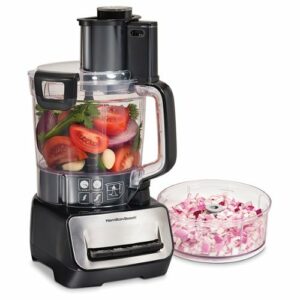 Hamilton Beach - Stack and Snap 14 Cup Duo Food Processor - BLACK