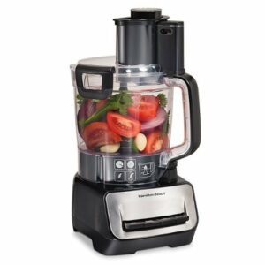 Hamilton Beach - Stack and Snap 14 Cup Duo Food Processor - BLACK