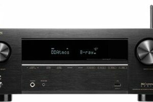 Denon - AVR-X2800H (95W X 7) 7.2-Ch. with HEOS and Dolby Atmos 8K Ultra HD HDR Compatible AV Home Theater Receiver with Alexa - Black