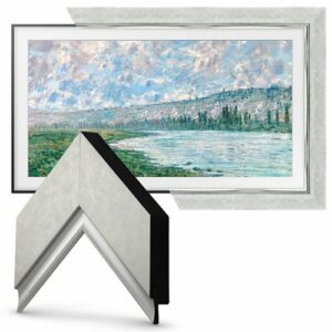 Deco TV Frames - Deco Premiere Bezel for Samsung the Frame TV - 65" - Contemporary Silver