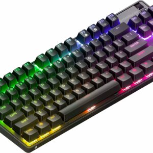 SteelSeries - Apex 9 TKL Wired OptiPoint Adjustable Actuation Switch Gaming Keyboard with RGB Lighting - Black