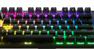 SteelSeries - Apex 9 TKL Wired OptiPoint Adjustable Actuation Switch Gaming Keyboard with RGB Lighting - Black