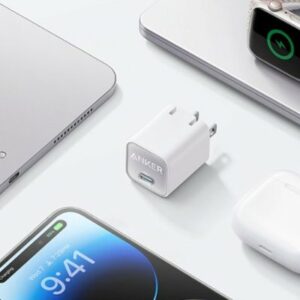 Anker - 511 (Nano 3) 30W Wall Charger  with USB-C GaN for iPhone 14/14 Pro/14 Pro Max/13 Pro/13 Pro Max, Galaxy, iPad - Aurora White