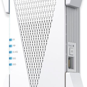 TP-Link - AXE5400 Tri-Band Mesh Wi-Fi 6E Range Extender - White