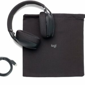 Logitech - Zone Vibe 100 Bluetooth Over Ear Headphones with Noise-Cancelling Microphone - Graphite