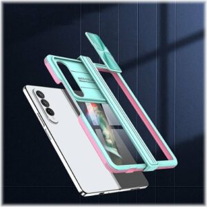 SaharaCase - Full Body Case for Samsung Samsung Galaxy Z Fold4 - Pink/Teal