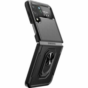 SaharaCase - Heavy Duty Kickstand Series Case for Samsung Galaxy Z Flip4 - Black