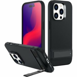 SaharaCase - AirShield Boost Kickstand Series Case for Apple iPhone 14 Pro Max - Black