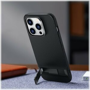 SaharaCase - AirShield Boost Kickstand Series Case for Apple iPhone 14 Pro Max - Black