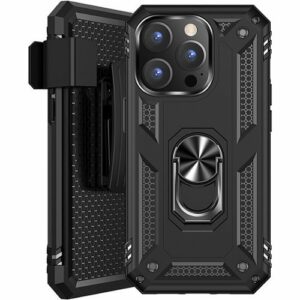 SaharaCase - Military Kickstand Series Case for Apple iPhone 14 Pro Max - Black