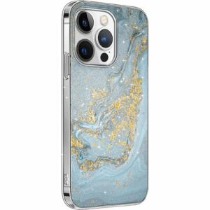 SaharaCase - Marble Series Case for Apple iPhone 14 Pro Max - Blue Marble