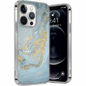 SaharaCase - Marble Series Case for Apple iPhone 14 Pro Max - Blue Marble