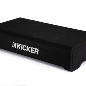 KICKER - CompRT Down-Firing 12” Dual-Voice-Coil 2-Ohm Loaded Subwoofer Enclosure - Black