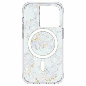 Rifle Paper - Antimicrobial Hardshell Case with MagSafe for Apple iPhone 14 Pro - Garden Party Blue