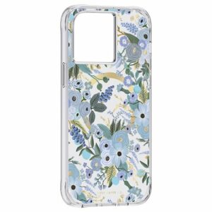 Rifle Paper - Antimicrobial Hardshell Case with MagSafe for Apple iPhone 14 Pro Max - Garden Party Blue