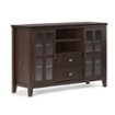 Simpli Home - Artisan Tall TV Media Stand - Dark Chestnut Brown