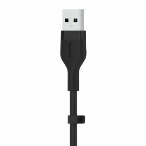 Belkin - BoostCharge Flex Silicone USB-A to USB-C Cable 6.6FT, USB-IF-Certified Cable - Black