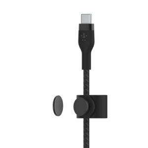 Belkin - BoostCharge Pro Flex Braided USB Type C to C Cable 6.6FT, USB-IF Certified Power Delivery for iPhone 15 and Samsung - Black