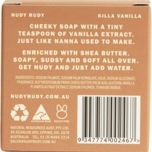 Nudy Rudy - Bar Soap - Killa Vanilla - White