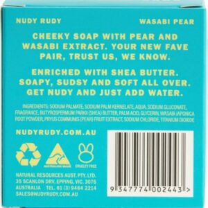 Nudy Rudy - Bar Soap - Wasabi Pear - White