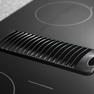 GE Profile - 30" Built-In Downdraft Electric Cooktop with 4 Burners - Black