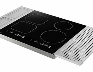 Sharp - 24" Built-In Induction Cooktop Side Accessories Included - Black