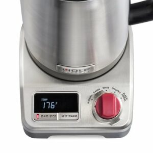 Wolf Gourmet - TRUE Temperature 1.5 Liter Electric Kettle - Stainless Steel