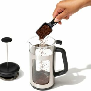 OXO - Brew French Press 8 Cup Coffee Maker with GroundsLifter - Black