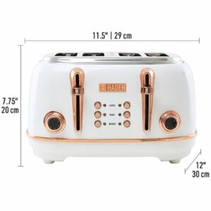 Haden - Heritage 4 Slice Toaster - Ivory/Copper