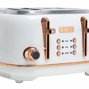 Haden - Heritage 4 Slice Toaster - Ivory/Copper