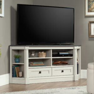 Sauder - Palladia Corner Credenza for TVs up to 60" - Glacier Oak