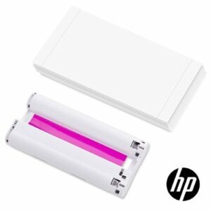 HP - Sprocket Studio Plus Semi-Gloss photo paper 4x6 with 108 Sheets and 2 Cartridges - White