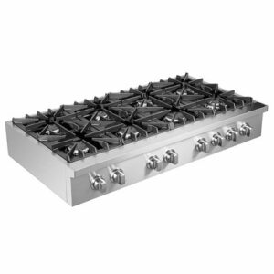 Forno Appliances - Cossato 48" Built-In Gas Cooktop with 8 Sealed Burners and LP Conversion Kit - Stainless Steel