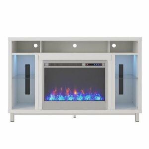 Ameriwood Home - Lumina Fireplace TV Stand for TVs up to 48" - White