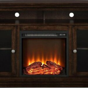 Ameriwood Home - Brooklyn Electric Fireplace TV Console - Espresso