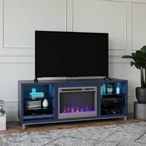 Ameriwood Home - Lumina Deluxe Fireplace TV Stand (70") - Navy