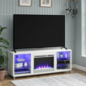 Ameriwood Home - Lumina Fireplace TV Stand for TVs up to 70" - White