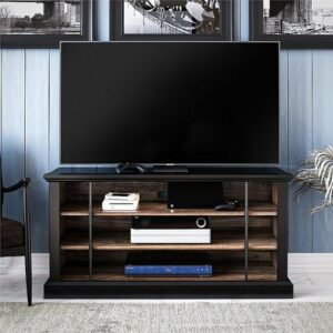 Ameriwood Home - Hoffman Rustic Two-Toned TV Stand - Black