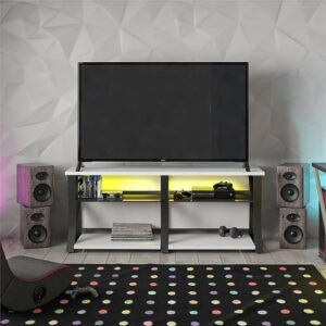 Ntense - Genesis Gaming TV Stand for TVs up to 70" - White