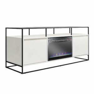 Ameriwood Home - Camley Electric Fireplace TV Stand/Console - Plaster