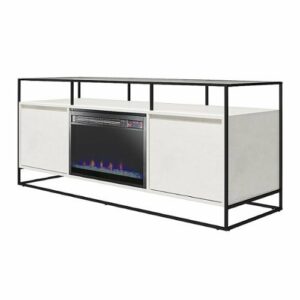 Ameriwood Home - Camley Electric Fireplace TV Stand/Console - Plaster